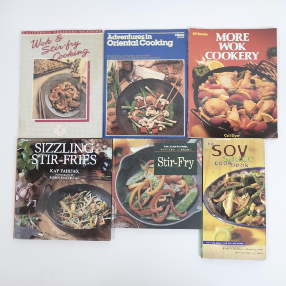 Wok Stir-Fry Cookbook Lot 6 Williams-Sonoma Sizzling Stir-Fries Wok